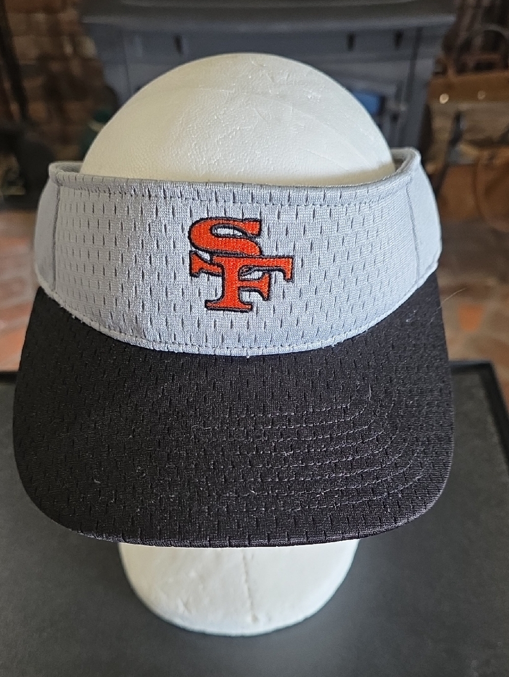 Richardson San Francisco 49ers Visor Gray Black Orange size Medium Large